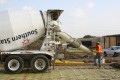 construction, sitework, preparation, concrete, cement, pour, cement truck, rebar, form