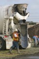 construction, sitework, preparation, concrete, cement, pour, cement truck, form