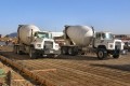 construction, sitework, preparation, concrete, cement, pour, cement truck