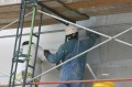 construction, spray painting, crew, exterior
