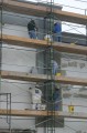 construction, spray painting, crew, exterior, building