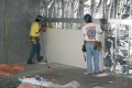 construction, crew, interior, insulation, walls, painting