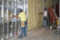 construction, crew, interior, insulation, gypsom board, sheetrock, walls, dry wall