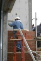 construction, masonry, brick, layer, mortar, trowel, scaffold