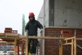 construction, masonry, brick, layer, mortar, trowel, scaffold