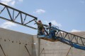 construction, tilt-up construction, tiltwall,panel, braces, steel, metal, joists, beams, crane