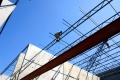 construction, tilt-up construction, tiltwall,panel, braces, steel, metal, joists, beams, crane