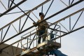 construction, tilt-up construction, tiltwall,panel, braces, steel, metal, joists, beams, crane