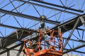 construction, tilt-up construction, tiltwall,panel, braces, steel, metal, joists, beams, crane