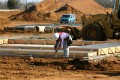construction, sitework, site preparation, ground work, form, sledge hammer