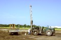 construction, sitework, site preparation, dirt work, land, bulldozer, core sample, driller, ground work, water injection