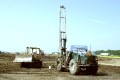 construction, sitework, site preparation, dirt work, land, bulldozer, core sample, driller, ground work, water injection