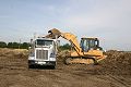 construction, sitework, site preparation, dirt work, land, dump truck, bulldozer, ground work