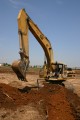 construction, sitework, preparation, track excavator hoe