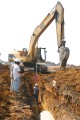 construction, sitework, preparation, track excavator hoe