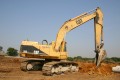 construction, sitework, preparation, track excavator hoe