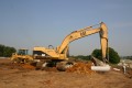 construction, sitework, preparation, track excavator hoe