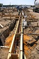 construction, sitework, preparation, water pipes, sewer lines