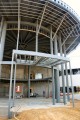 construction, canopy, entrance, outside, metal, framework, steel, rotunda