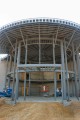 construction, canopy, entrance, outside, metal, framework, steel, rotunda